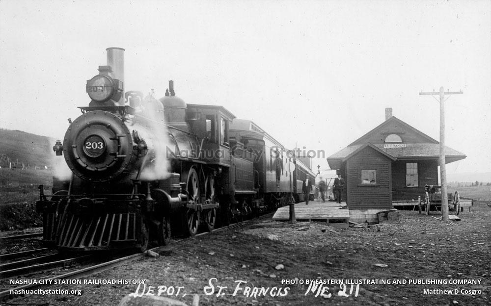 Postcard Depot, St. Francis, Maine Railroad History
