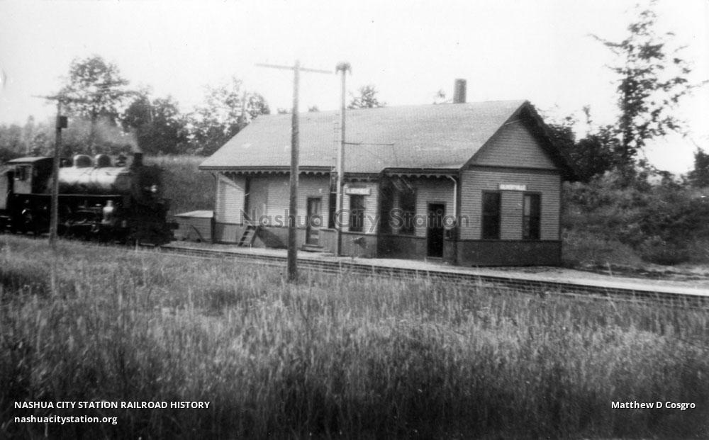 Postcard Gilbertville station Railroad History