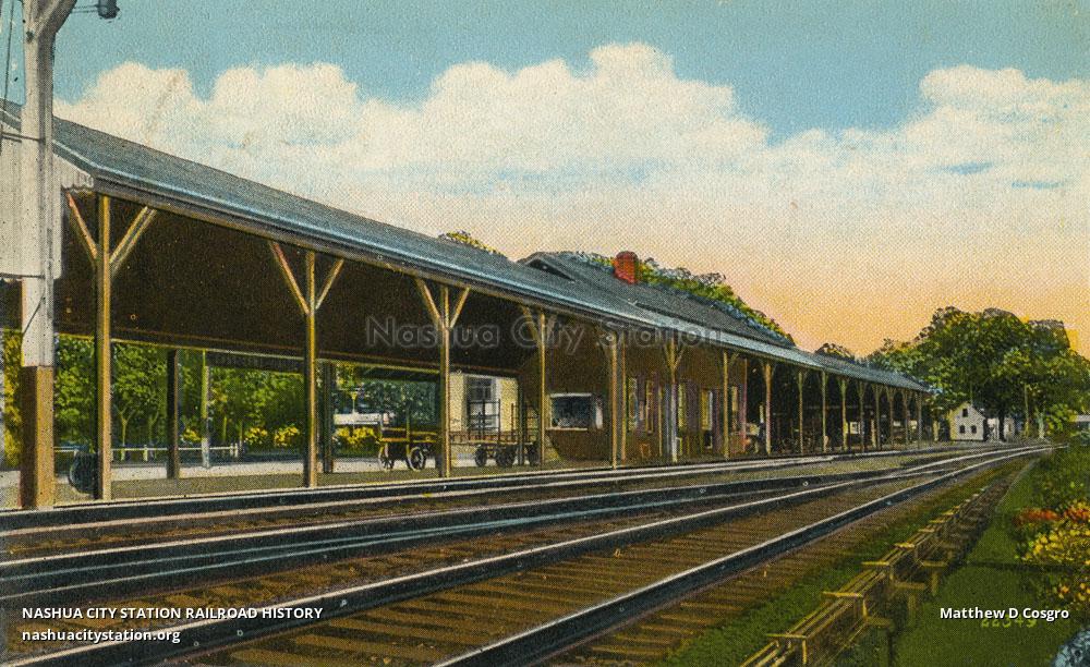 Postcard Railroad Station, Niantic, Connecticut Railroad History