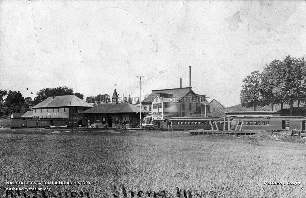 Postcard Railroad Station, Strong, Maine Railroad History