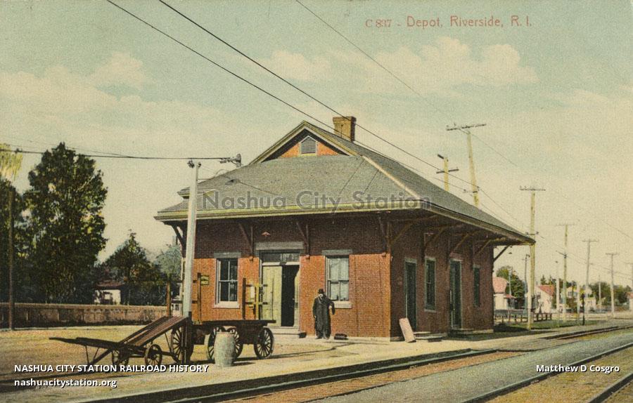 Postcard Depot, Riverside, Rhode Island Railroad History
