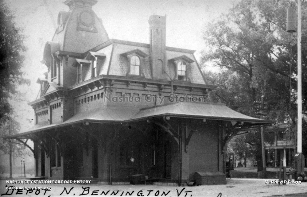 Postcard Depot, North Bennington, Vermont Railroad History
