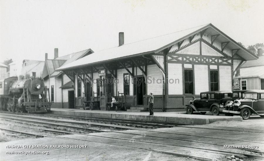 Postcard Railroad Station, Morrisville, Vermont Railroad History