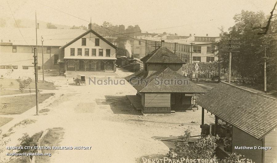 Postcard Depot Park, Proctor, Vermont Railroad History