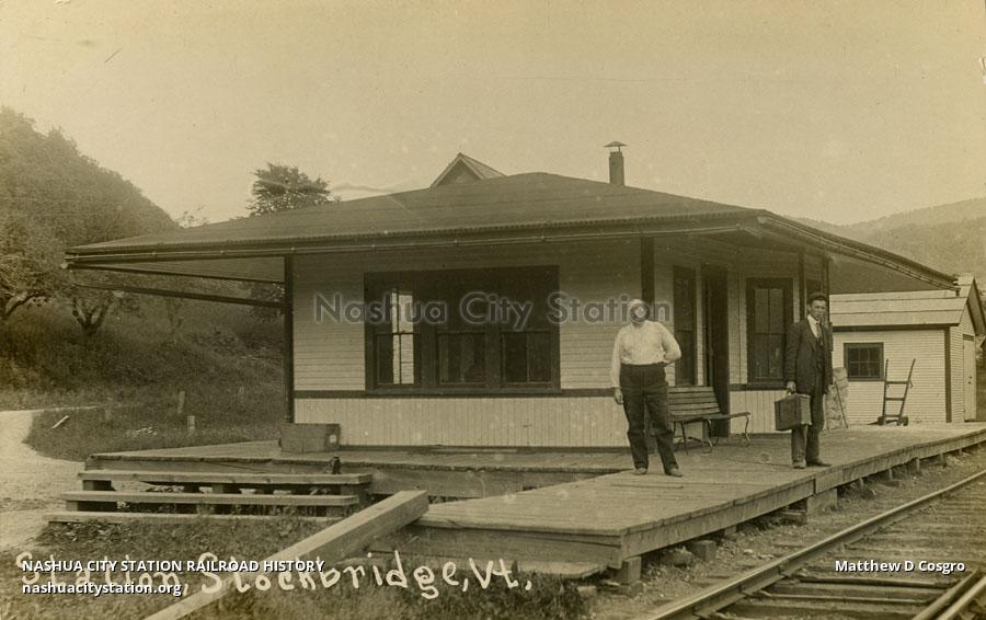 Postcard Station, Stockbridge, Vermont Railroad History