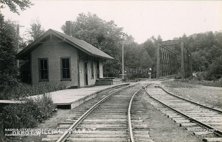 Postcard Depot, Williamsville, Vermont Railroad History