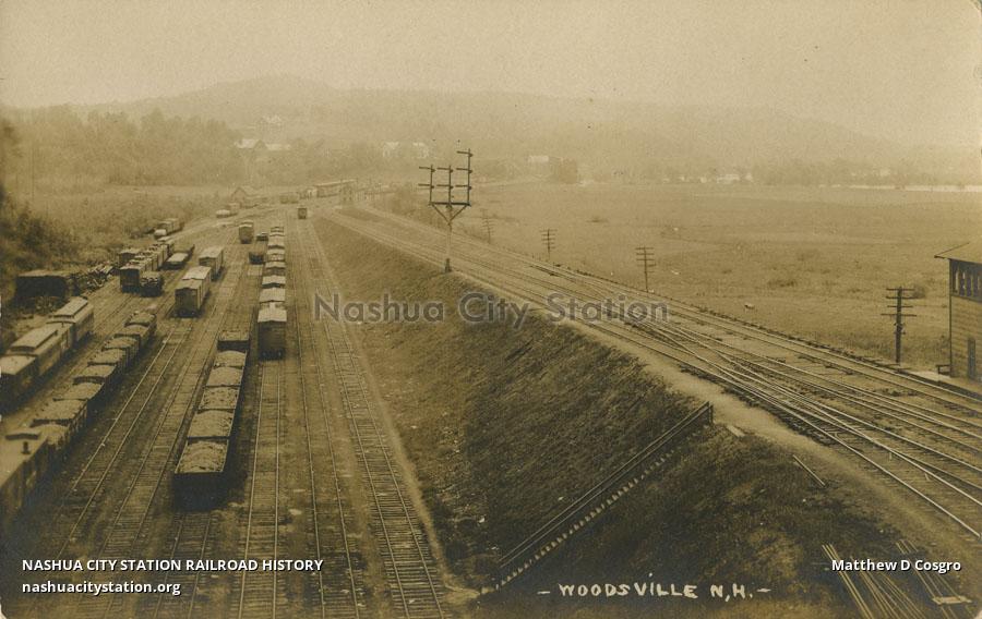 Postcard Rail Yard, Woodsville, New Hampshire Railroad History
