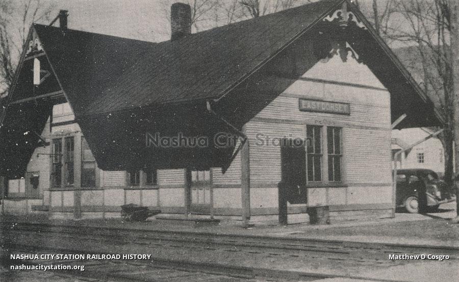 Postcard Railroad Station, East Dorset, Vermont Railroad History
