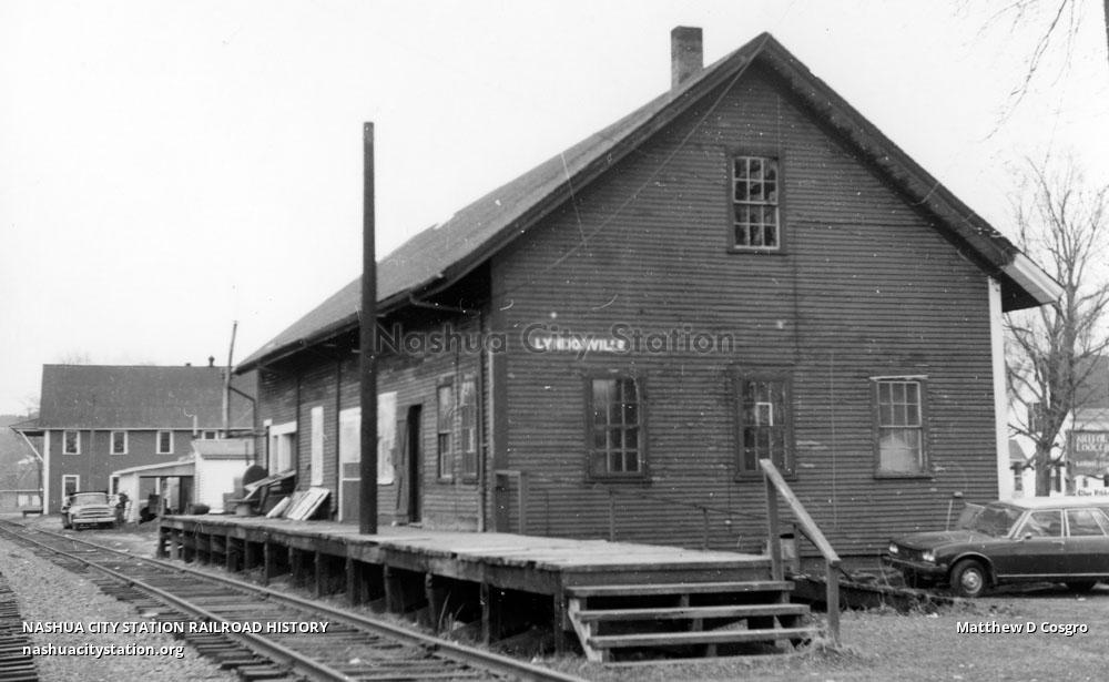 Postcard Freight House, Lyndonville, Vermont Railroad History