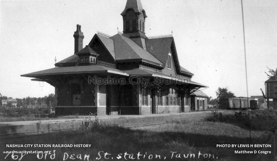 Postcard Old Dean Street station, Taunton Railroad History