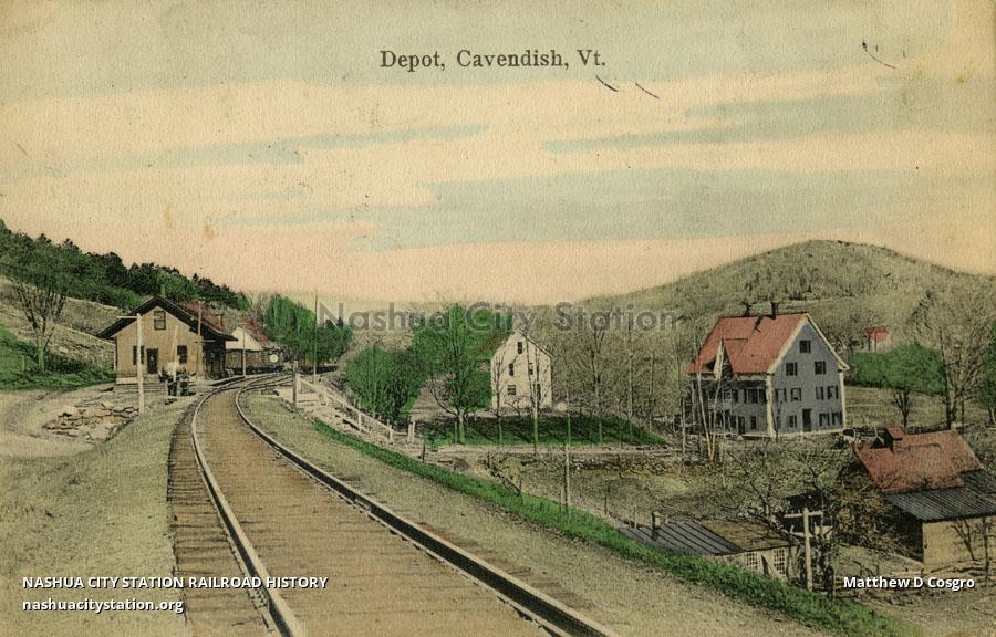Postcard Depot, Cavendish, Vermont Railroad History
