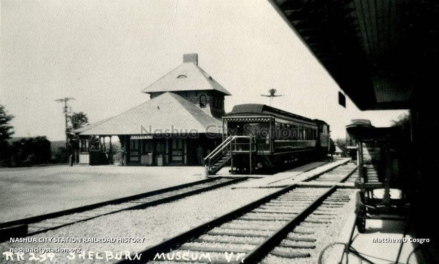 Postcard Shelburne Museum, Vermont Railroad History
