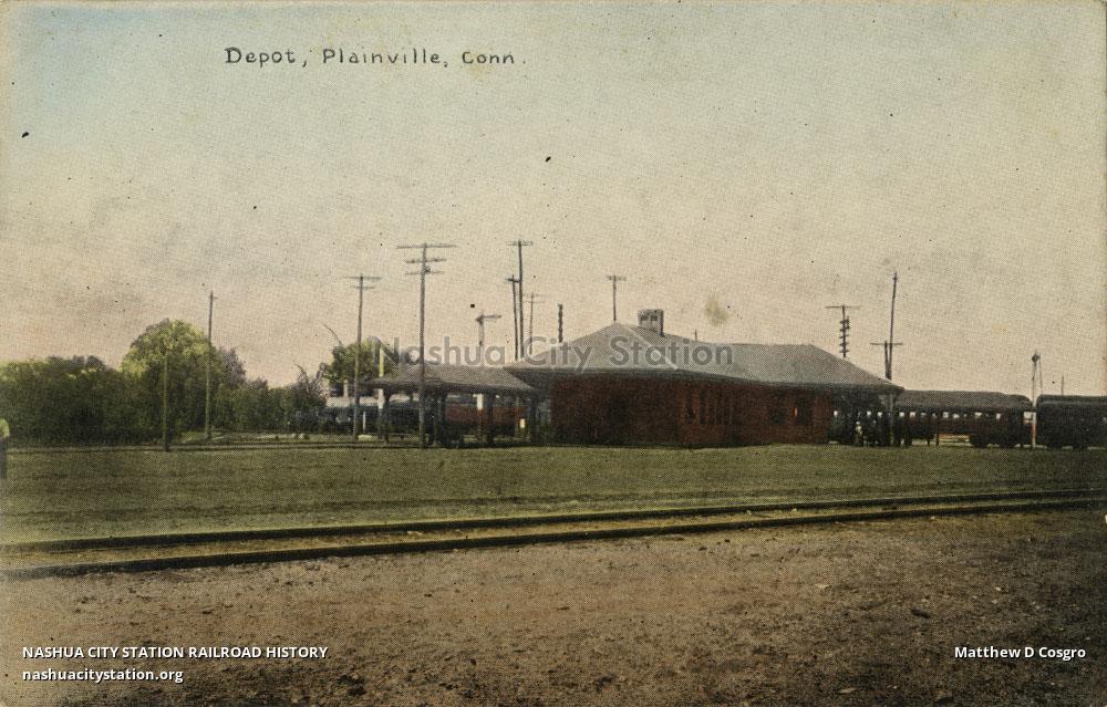 Postcard Depot, Plainville, Connecticut Railroad History