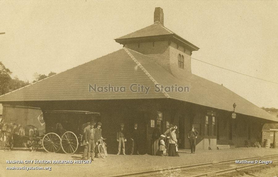 Postcard Railroad Station at Pittsford, Vermont Railroad History