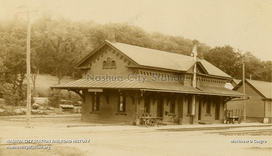 Postcard Chester Depot, Chester, Vermont Railroad History