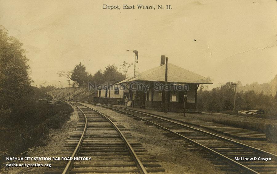 Postcard Depot, East Weare, New Hampshire Railroad History