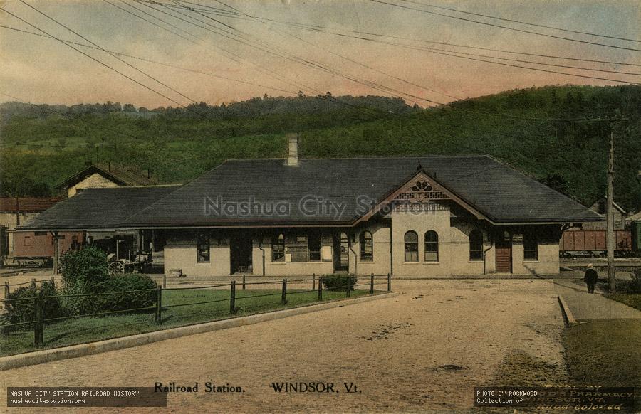 Postcard: Railroad Station, Windsor, Vermont