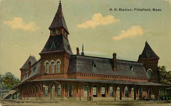 Postcard: Railroad Station, Pittsfield, Massachusetts | Railroad History
