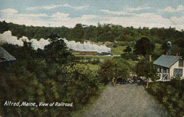 Postcard: Alfred, Maine, View of Railroad | Railroad History