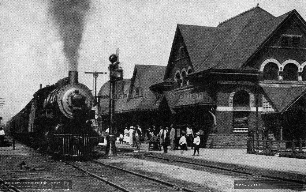Postcard: Railroad Station, Lewiston, Maine | Railroad History