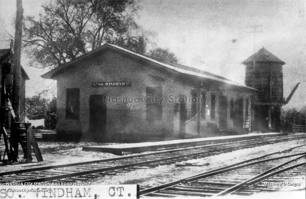 Postcard South Windham Railroad Station, Windham, Connecticut