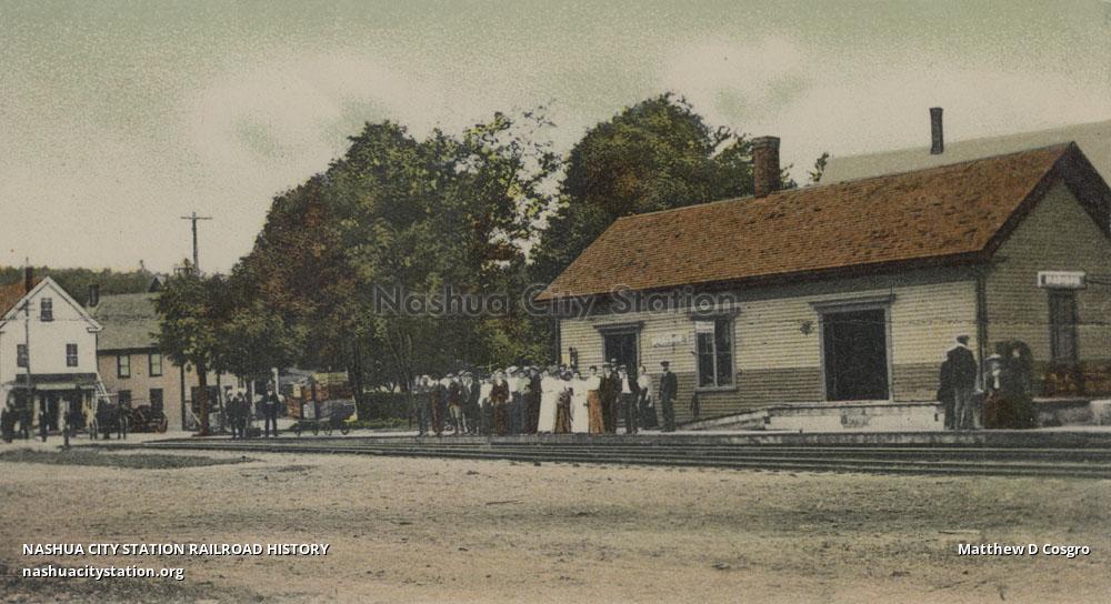 Postcard Railroad Station, Madison, New Hampshire Railroad History