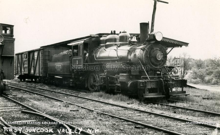 Postcard Suncook Valley, N.H. Railroad History