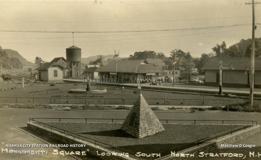 Postcard Monument Square, Looking South, North Stratford, New