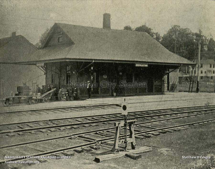 Postcard Royalston Station Boston & Maine Railroad, South Royalston