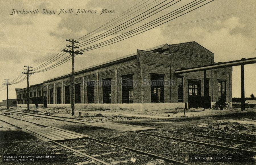 Postcard: Blacksmith Shop, North Billerica, Massachusetts | Railroad ...