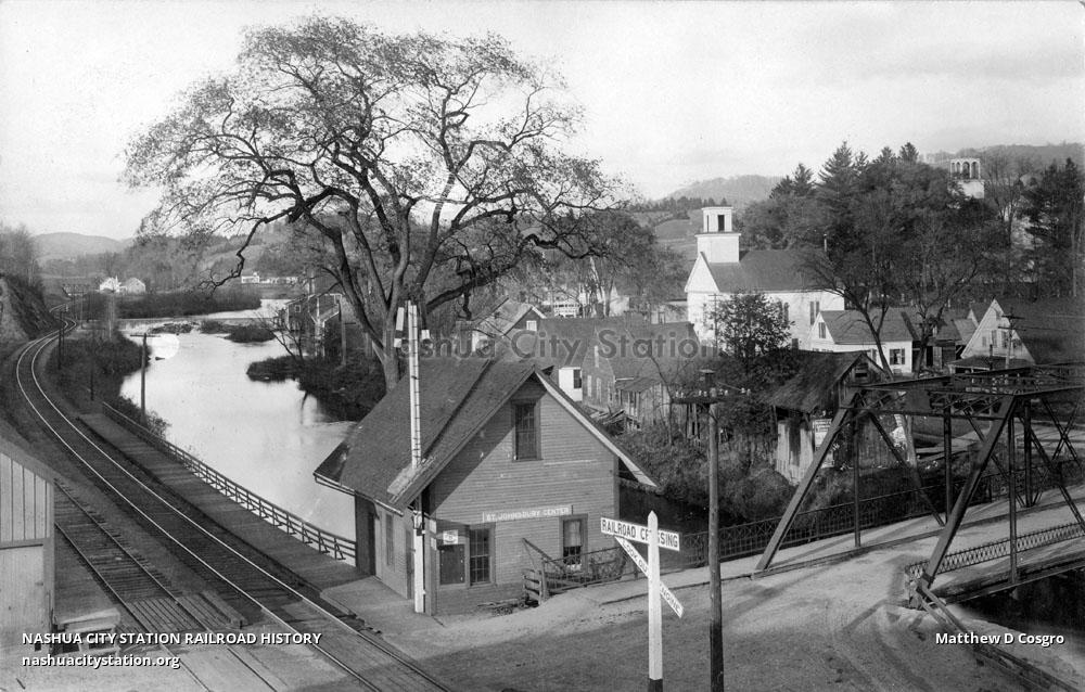 Postcard Railroad Station, St. Johnsbury Center, Vermont Railroad
