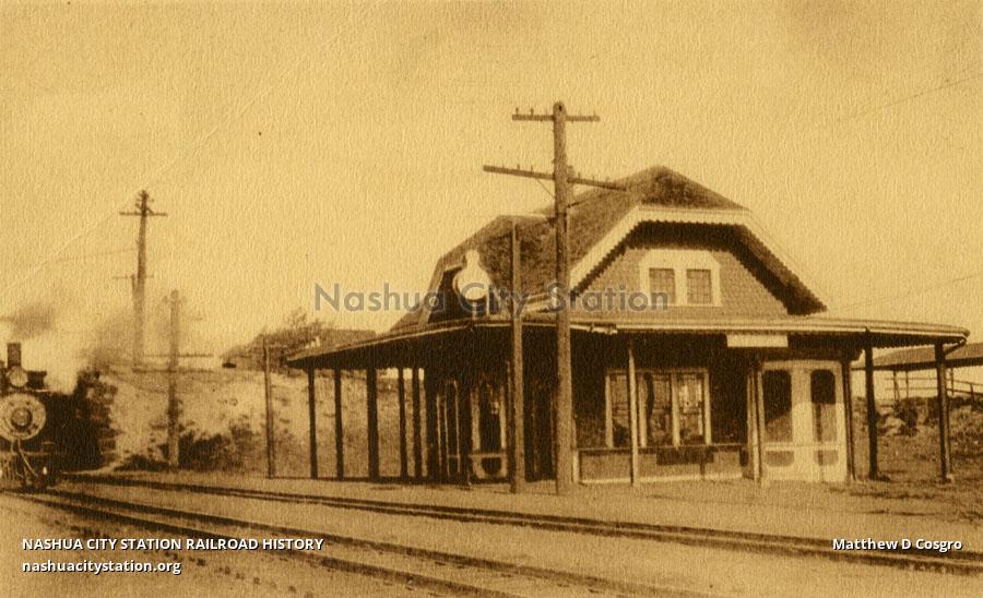 Postcard Railroad Station, Oak Island, Revere, Massachusetts