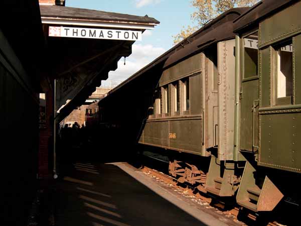Naugatuck Railroad excursion at the Thomaston station