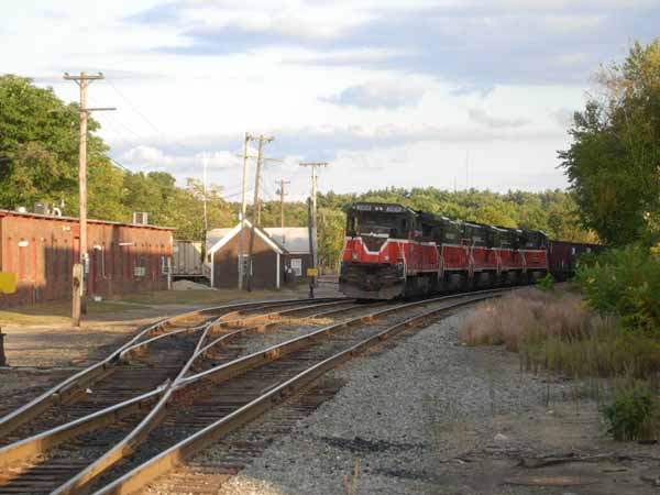 Unit coal train in the Nashua freight yard