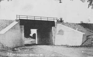 Grand Trunk Railroad underpass, Danville, Maine