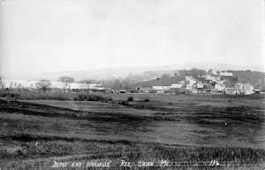 Depot and Haskells' Residence, Union, Maine