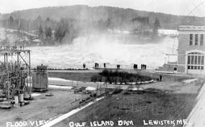Flood View, Gulf Island Dam, Lewiston, Maine