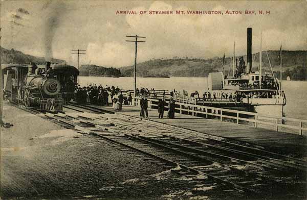 Arrival of Steamer Mt. Washington, Alton Bay, New Hampshire