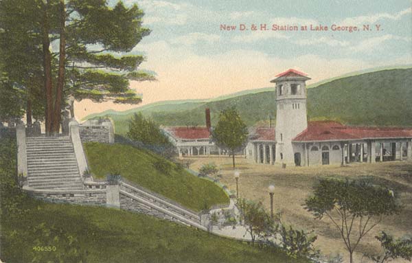 New Delaware & Hudson Station at Lake George, New York