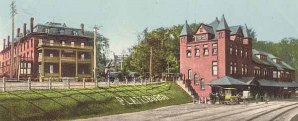 Fouquet House and Delaware & Hudson Railroad Station, Plattsburg, New York