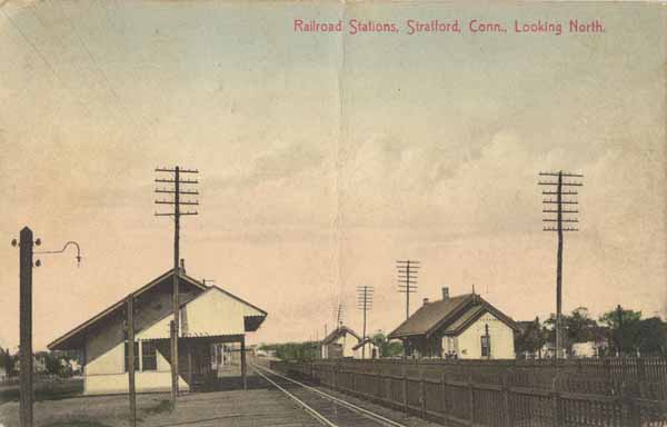 Railroad Station, Stratford, Connecticut, looking North