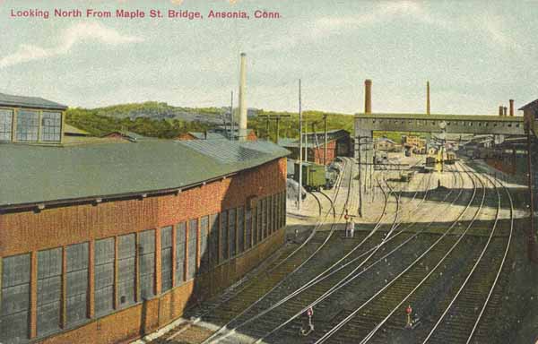 Looking North from Maple Street Bridge, Ansonia, Connecticut
