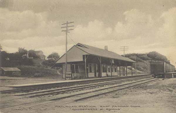 Railroad Station, East Haddam, Connecticut - "Goodspeed's & Moodus"