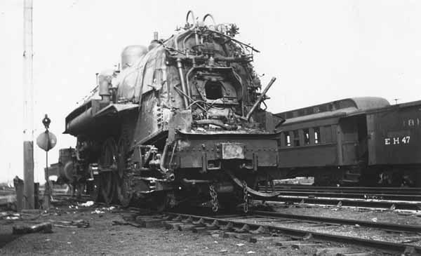 Cab removed from steam locomotive