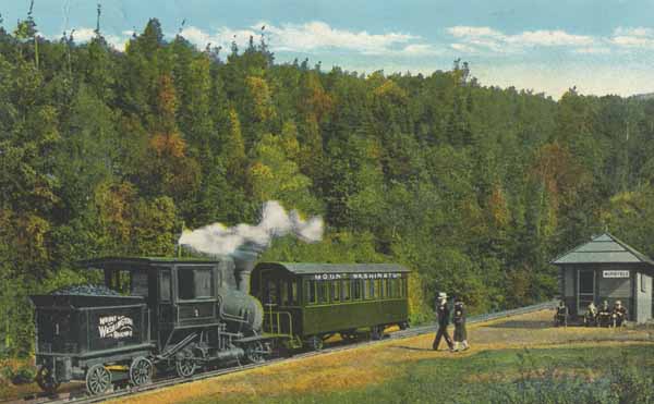 Mt. Washington Cog Railway Train, Marshfield Station, White Mountains, New Hampshire