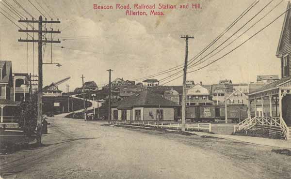 Beacon Road, Railroad Station and Hill, Allerton, Massachusetts