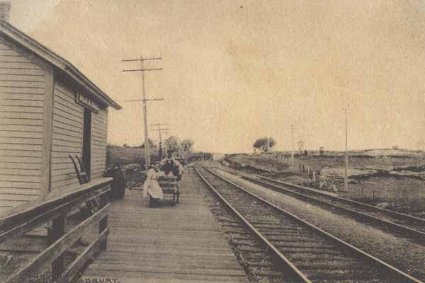 Railroad Station at Black Hall, Connecticut