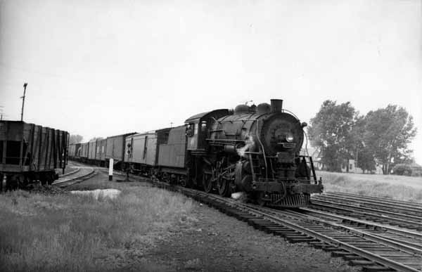 Rutland Railroad engine #70 on a milk train at Rouses Point, New York