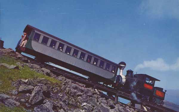 The Famous Cog Railway, Mt. Washington, White Mountains, New Hampshire