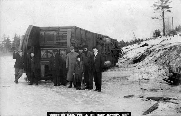 Wreck on Boston & Maine, February 4, 1911. East Jaffrey, New Hampshire